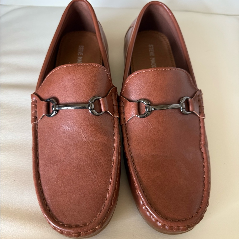 Steve Madden Tan Leather Slip-On Loafers size 7 Men’s